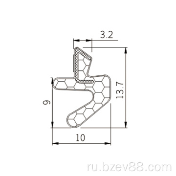 Встроенное уплотнение деревянная дверная уплотнение